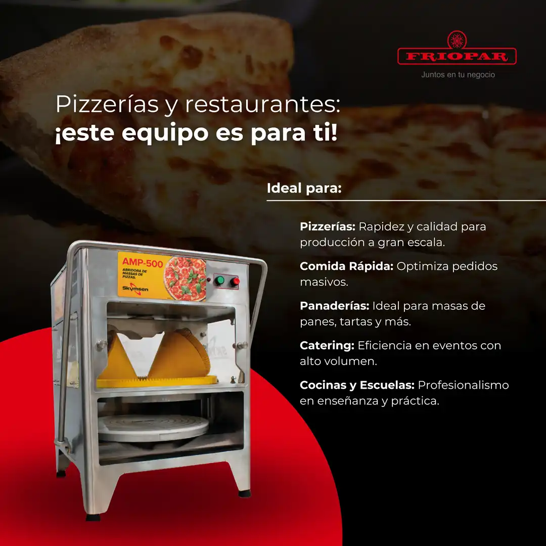 ABRIDORA DE MASA DE PIZZA SKYMSEN AMP-400 220V - Imagen 3