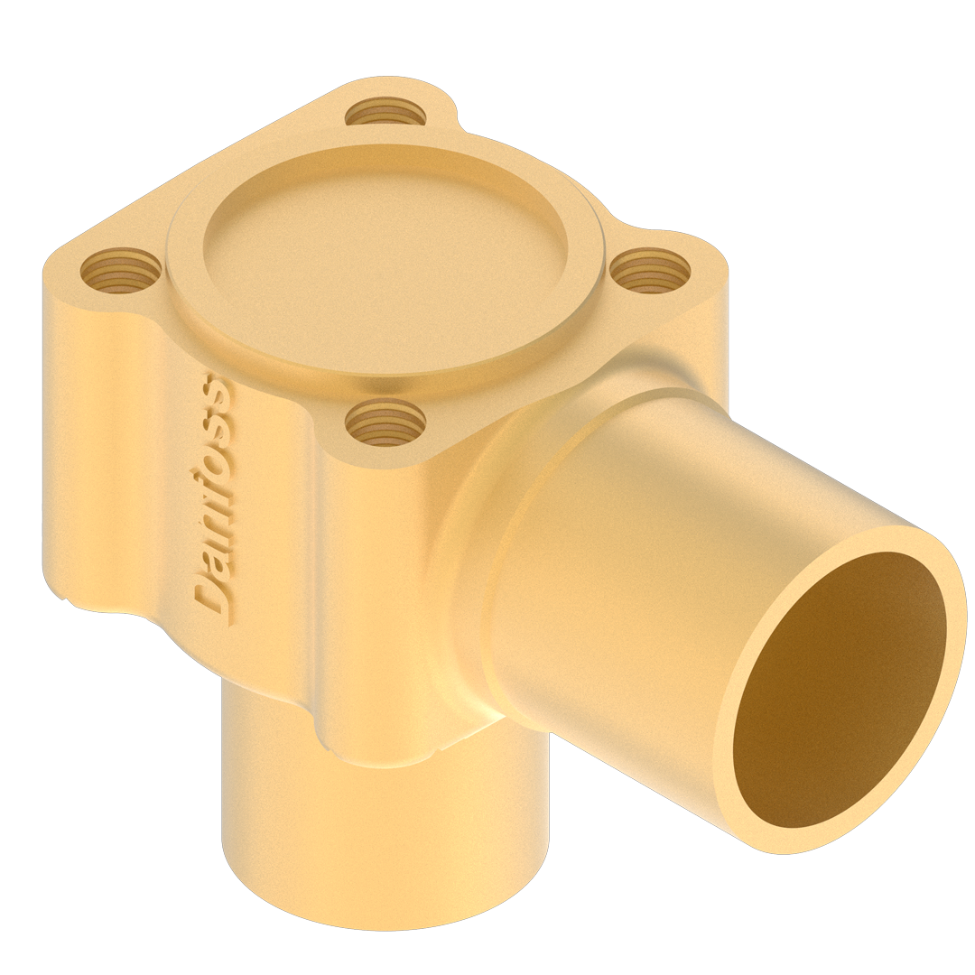 CUERPO PARA VÁLVULA TE12 7/8"x11/8" SOLDABLE BRIDA DANFOSS