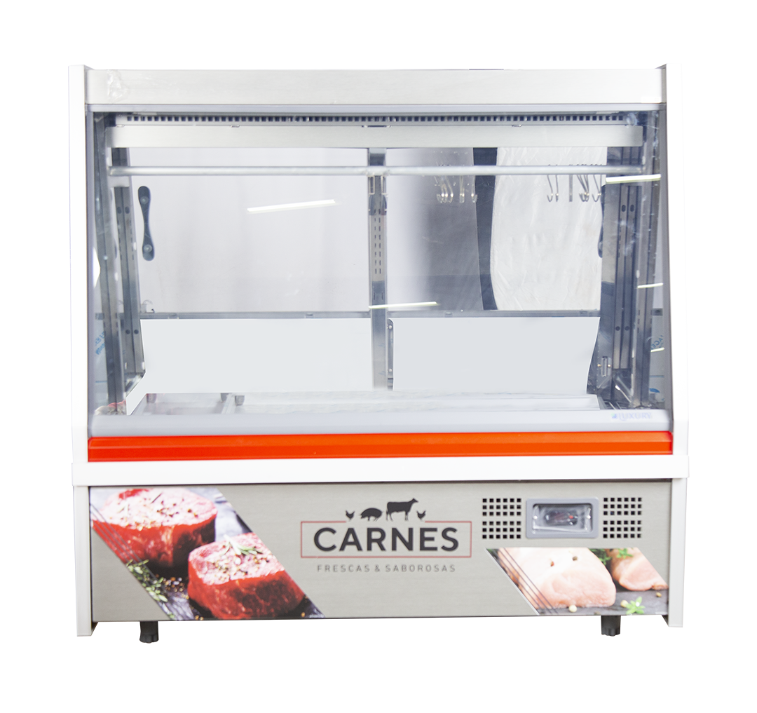 EXHIB. CARNI 1.5MTS ROJO LUXURY GATS150D C/ DEPOSI - Imagen 2