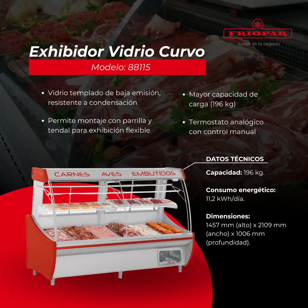EXHIBIDOR DE VIDRIO CURVO LUXURY - Imagen 3
