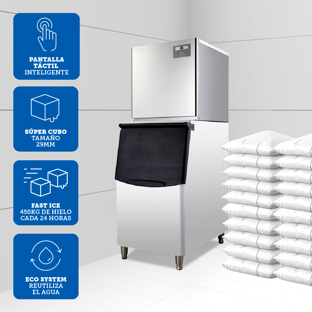 FABRICADORA DE HIELO EN CUBO 300 a 400 KG DIA - Imagen 2