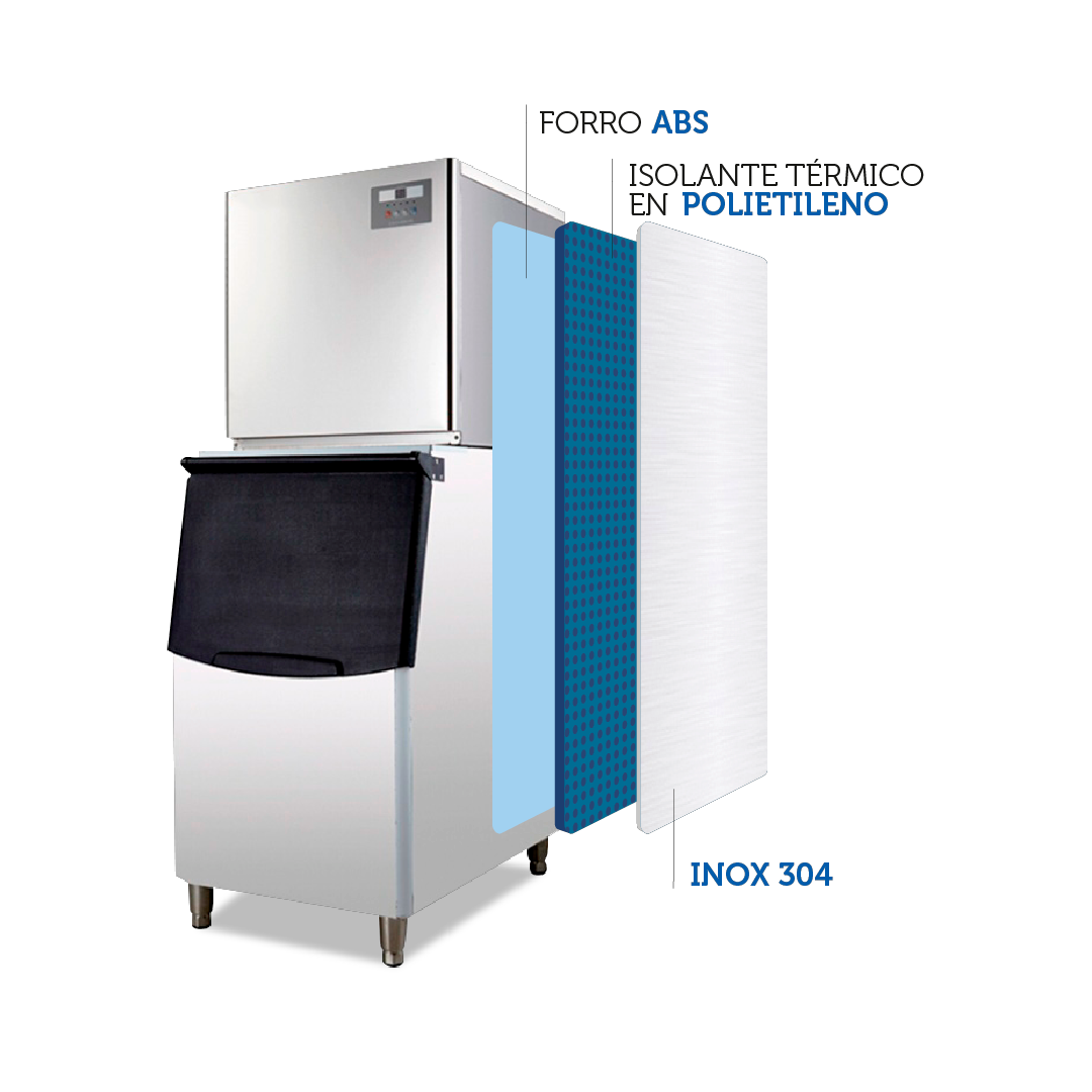 FABRICADORA DE HIELO EN CUBO 300 a 400 KG DIA - Imagen 3
