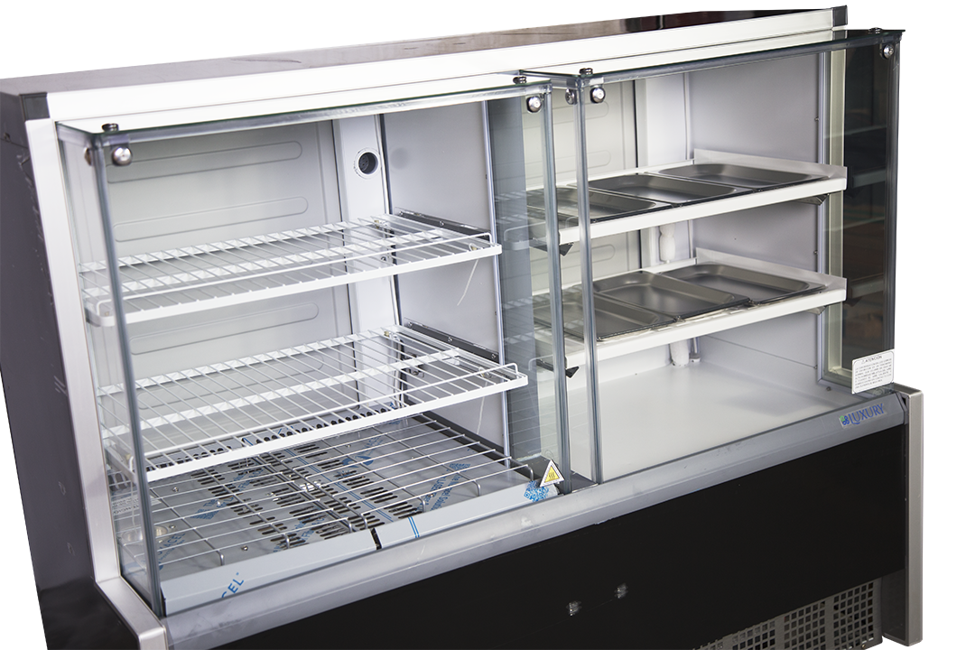 MOSTRADOR 1,40MTS V. RECTO CAL/FRIO GQRA140 NEGRO - Imagen 7