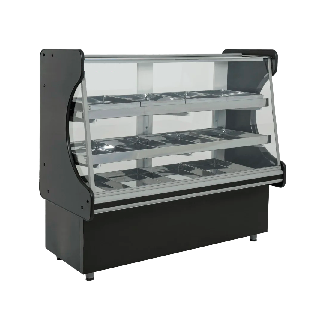 VITRINA ESTUFA CLÁSICA CON 9 BANDEJAS.ACERO INOX